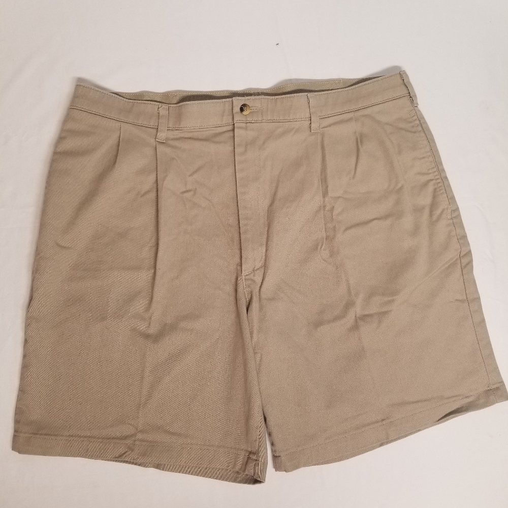 Wrangler Comfort Solutions Series Mens Size 40 Khaki Tan Elastic Waist